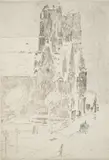Childe Hassam, Calvary Church in Snow, etching, 1915