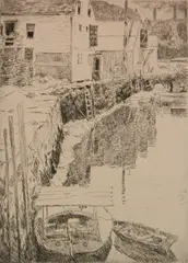 Childe Hassam, Cos Cob, etching and drypoint, 1915