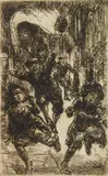 John Sloan, Fire Can, etching, 1920