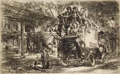 Patrol Party by John Sloan, etching, 1921, offered Mar 2026