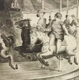 Benton Murdoch Spruance, Amusement Park- Vienna, lithograph on chine colle, 1928