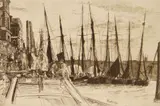 James A. M. Whistler, Billingsgate etching on laid paper, etching
