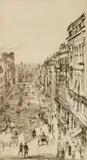 James A. M. Whistler, St. James St, etching on cream laid paper, 1869