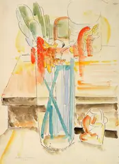 William Sommer, Still-Life, watercolor on paper, 1930