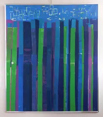Phyllis Seltzer, Vertical/ Scape, oil and collage on canvas, 1967