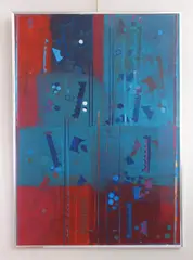 Phyllis Seltzer, Untitled (Abstract), oil and collage on canvas. 1966