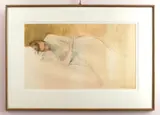 Richard Treaster, Marian Sleeping, tempera, watercolor and pencil on paper, 1975