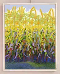 Cornfield by Ruth Bellitto, oil on canvas, offered Mar 2026