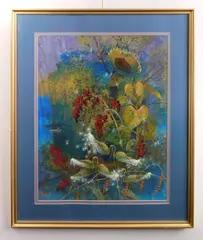 Robert Laessig, Wildflowers, watercolor on paper