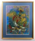 Robert Laessig, Wildflowers, watercolor on paper