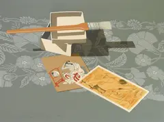 Phyllis Sloane, Homage to Demuth and Sukenobu, silkscreen in colors, 1983
