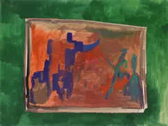 Adja Yunkers, Untitled, mixed media on paper, 1960, initialed AY 60 lower right
