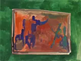 Adja Yunkers, Untitled, mixed media on paper, 1960, initialed AY 60 lower right