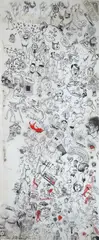 Robert Crumb, Untitled pen and ink in two colors on acetate, pen and ink