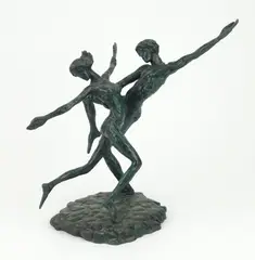 David Wynne, The Dancers, bronze maquette, 1971, monogrammed and