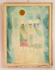 Mhire Barrientos, Hijas del Sol, oil on canvas, 1966