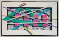 Joseph Ramsauer, Teal Triangle One, acrylic on canvas, 1994