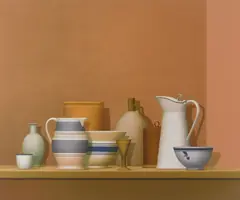 William Bailey, Still Life, Ostia, lithograph in colors, 1994, singed