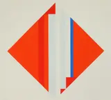 Ilya Bolotowsky, Red Diamond, serigraph in colors, ca. 1975