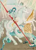 The Lance of Chivalry by Salvador Dalí, lithograph in colors, 1978, offered Mar 2026