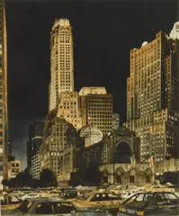 Frederick Mershimer, Ascension mezzotint in colors, 1993, mezzotint