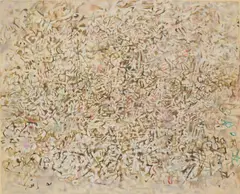 Crowded City by Mark Tobey, lithograph in color, 1974, offered Mar 2026