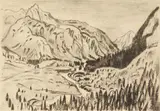 Cuno Amiet, Grimsel Handegg, lithograph, 1927