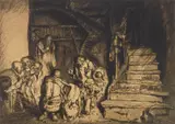 Frank Brangwyn, Nativity II, etching, 1912