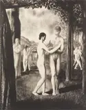 George Bellows, The Lovers that Passed Him By, lithograph