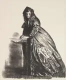 George Bellows, The Actress, lithograph, 1923-24