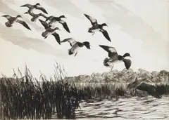 Early Morning by Richard Evett Bishop, drypoint, 1940, offered Feb 2026