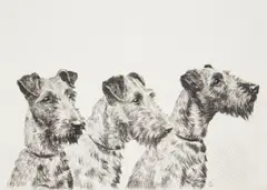 Marguerite Kirmse, The Three Musketeers, etching