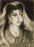 Gene Kloss, Corn Dance Maiden, etching and drypoint, 1973,signed