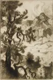 Gene Kloss, Old Pinon Tree, etching and drypoint, 1981