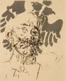 Jack Levine, Prussian General, etching, 1966