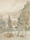 Robert Laessig, Early Morning in Cornwall, watercolor and graphite on paper