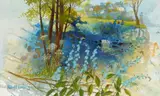 Robert Laessig, Little Falls, watercolor on paper