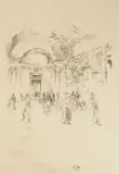 James A. M. Whistler, The Long Gallery, Louvre, lithograph, 1894, as published in The Studio