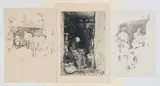 James A. M. Whistler, The Smith's Yard transfer, lithograph, 1895, as published in The Studio. Together with 2 reproductions afte