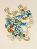 Paolo Boni, Untitled, etching in colors with relief, 1973