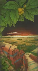 Michel Estebe, Petit Paysage mezzotint in colors, 1994, mezzotint