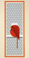Charley Harper, Cool Cardinal, silkscreen in colors, 1974
