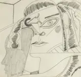 Untitled by Knox Martin, graphite portrait, offered Sep 2026