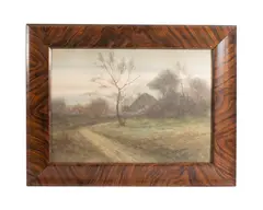 Untitled by Edward R. Sitzman, watercolor painting of a country landscape, offered Sep 2026