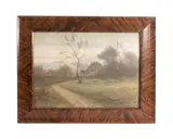 Edward R. Sitzman, Untitled, watercolor painting of a country landscape