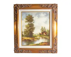 Richard Scholz, Untitled, oil on canvas landscape