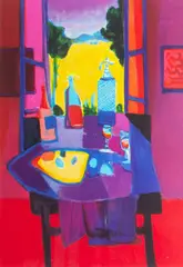 Marcel Mouly, Siphon et Champs de Colza, 2004, lithograph