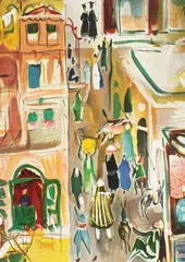 A Street in Jaffa by Nachum Gutman, lithograph, offered Sep 2026