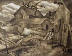 Eugene Savage, Untitled, 1946, charcoal