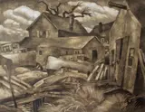 Eugene Savage, Untitled, 1946, charcoal